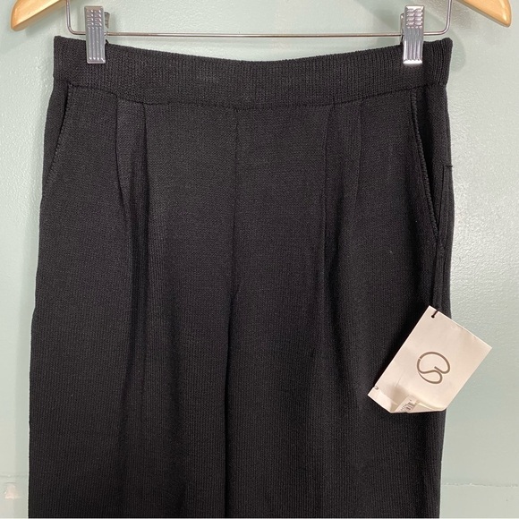 St John Santana Knit Black Wool Blend Pants Sz 6 - Picture 2 of 8